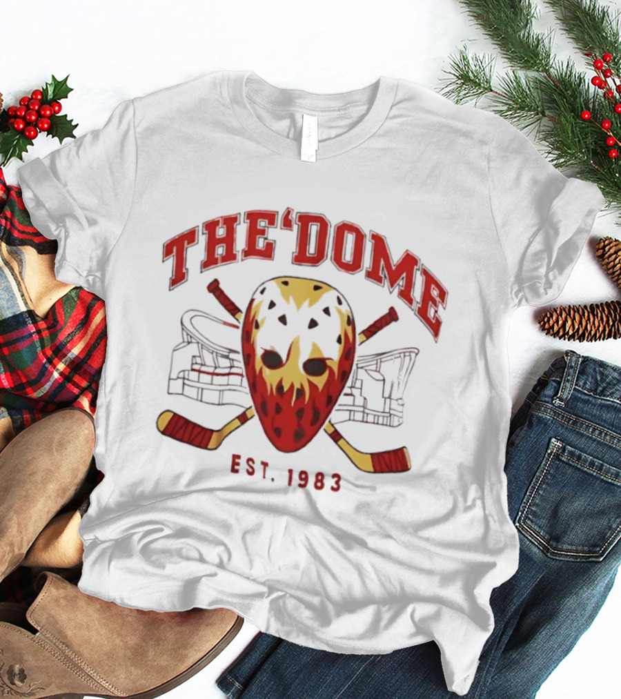 The Dome Est 1983 Hockey Mask Crossed Sticks Arena T-Shirt