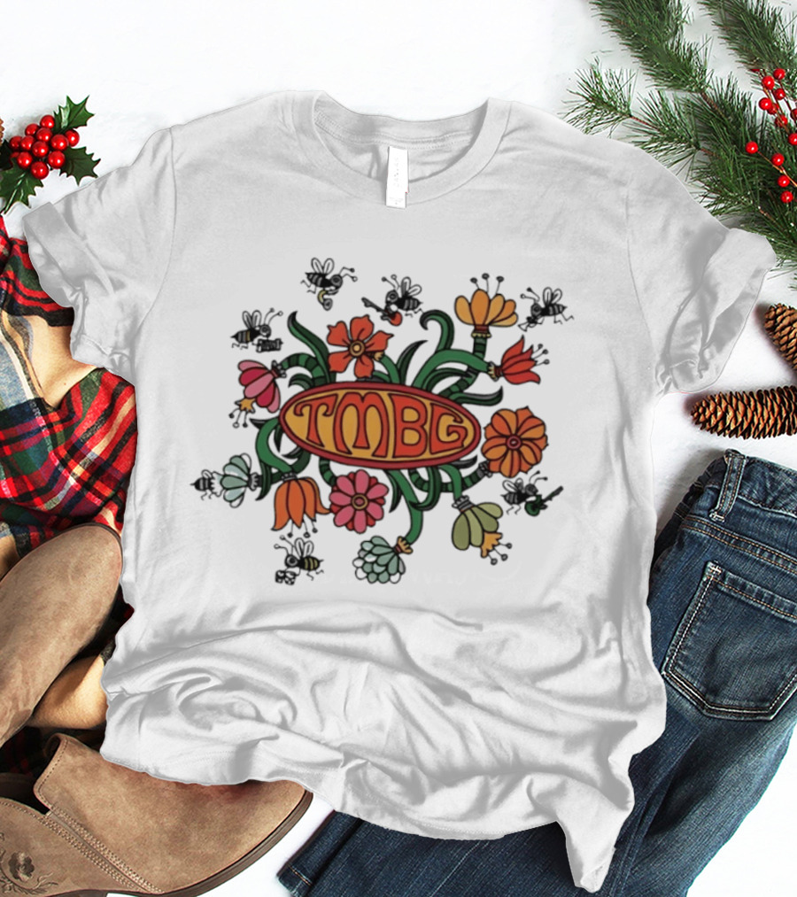 TMBG Floral Bees They Might Be Giants Alternative Rock Flowers T-Shirt