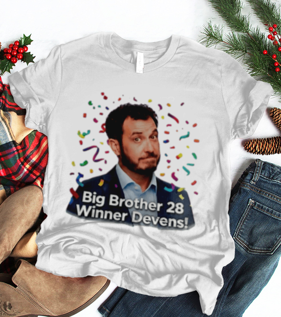 Big Brother 28 Winner Devens Celebration Confetti T-Shirt
