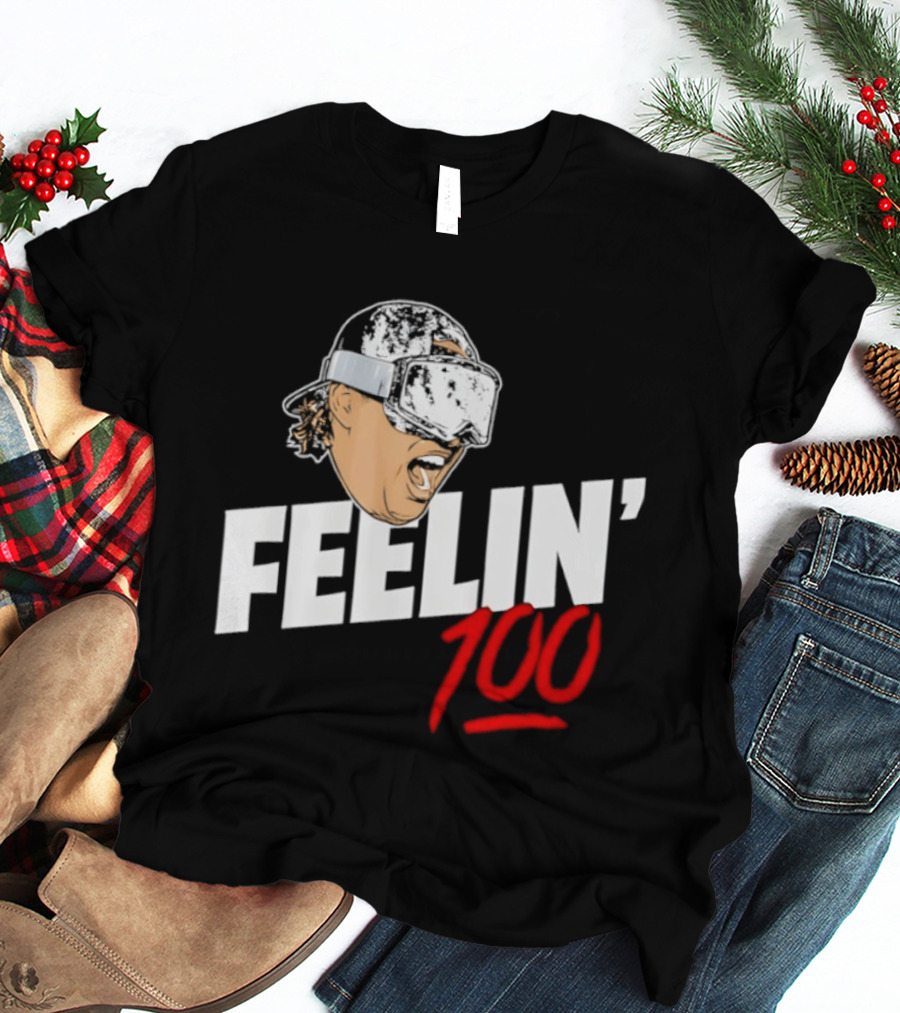 Feelin' 100 Ski Goggles Winter Sports Mood T-Shirt
