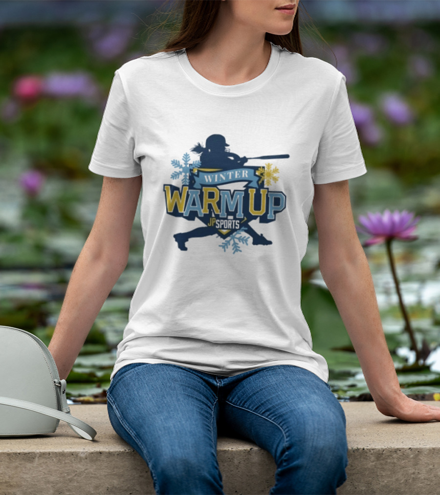 Winter Warm Up JP Sports Softball Snowflakes Batter T-Shirt