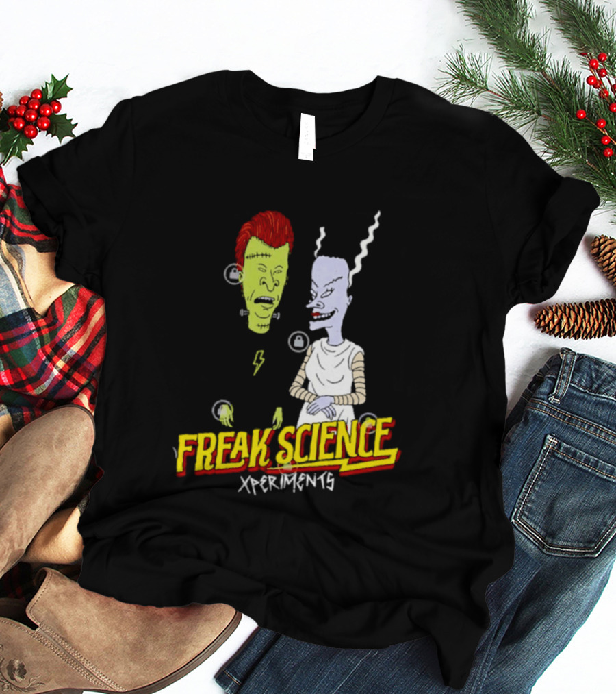 Frankenstein Bride Beavis Butt Head Freak Science Xperiments T-Shirt