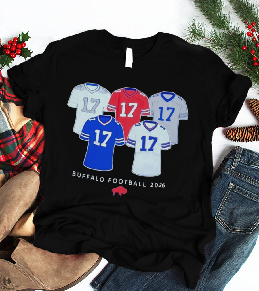 Buffalo Football 2026 Josh Allen 17 Jersey Collection T-Shirt
