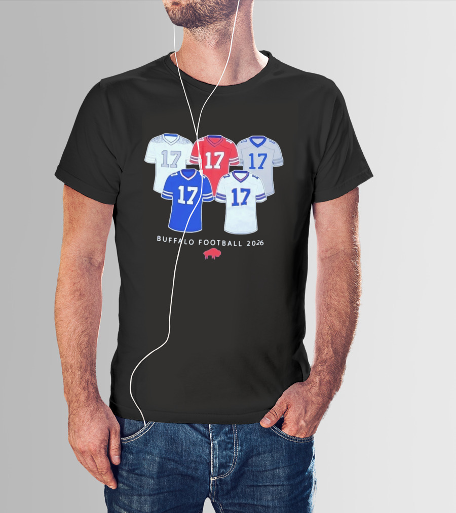 Buffalo Football 2026 Josh Allen 17 Jersey Collection T-Shirt
