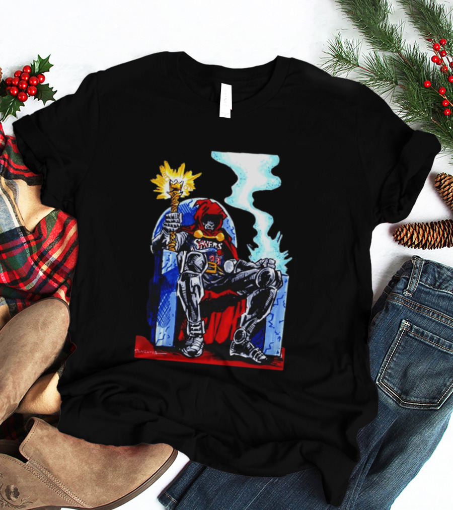 LeDoom Sixers 76ers Lebron James Throne King Iconic NBA T-Shirt