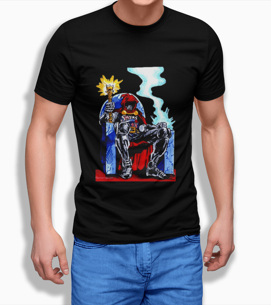LeDoom Sixers 76ers Lebron James Throne King Iconic NBA T-Shirt