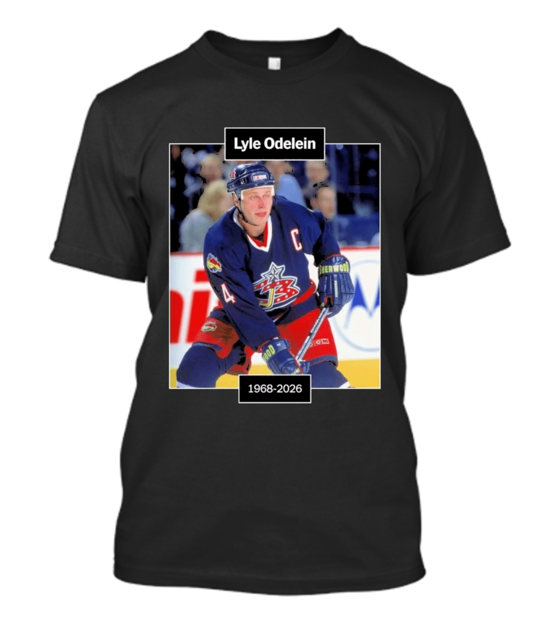 Lyle Odelein Hockey Player 1968 2026 Memorial T-Shirt