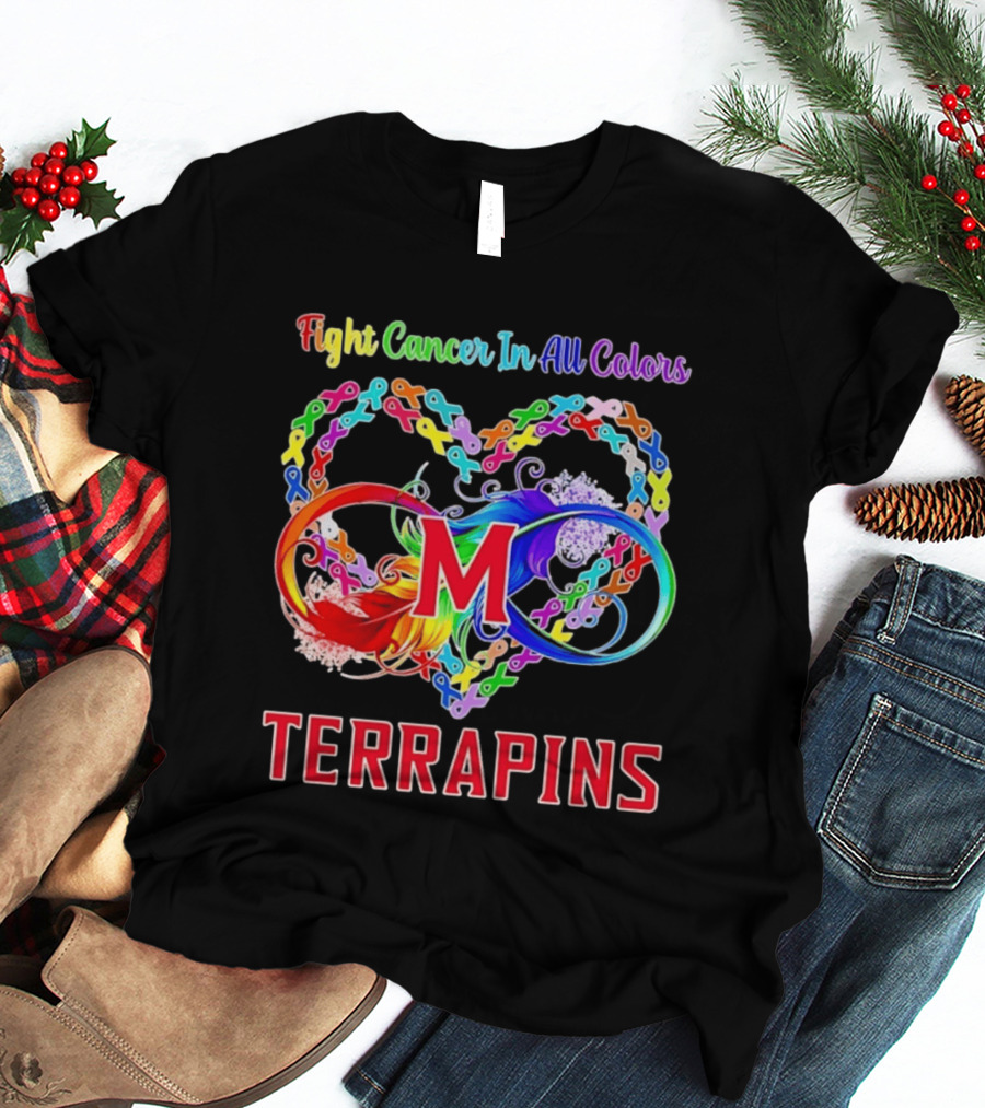 Maryland Terrapins Fight Cancer In All Colors Terrapins T-Shirt