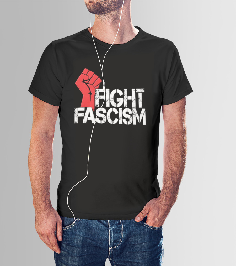 Mike Myers Red Fist Fight Fascism T-Shirt