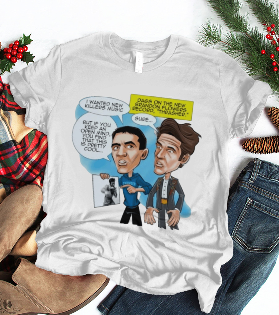 Mark Daigneault Thunder Talks Brandon Flowers Record Thrasher Caricature T-Shirt