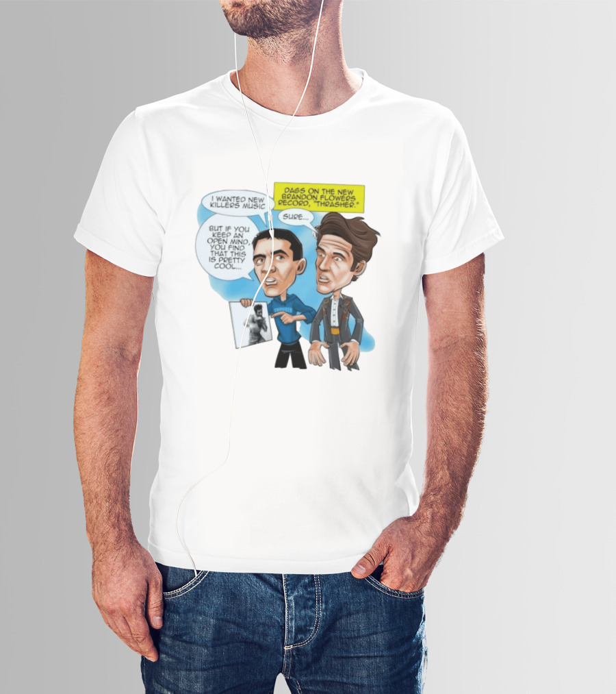 Mark Daigneault Thunder Talks Brandon Flowers Record Thrasher Caricature T-Shirt