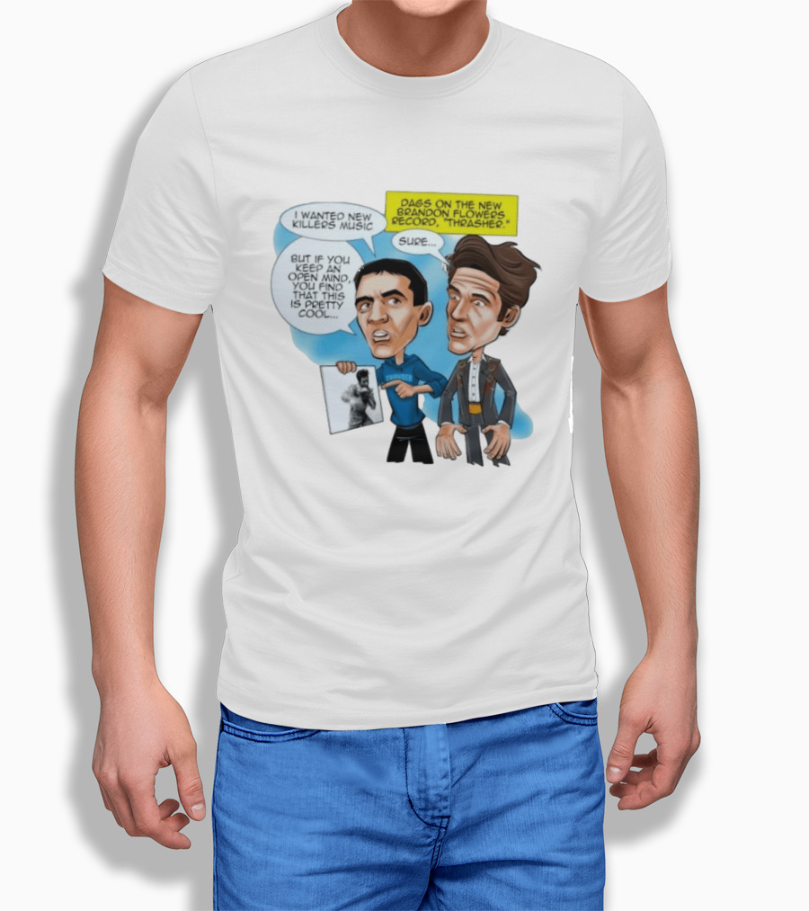 Mark Daigneault Thunder Talks Brandon Flowers Record Thrasher Caricature T-Shirt