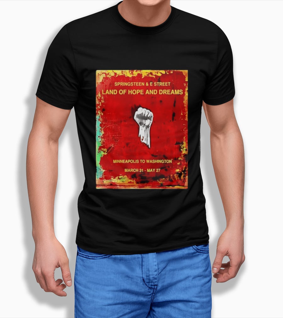 Springsteen & E Street Land Of Hope And Dreams Minneapolis To Washington March 31 To May 27 T-Shirt