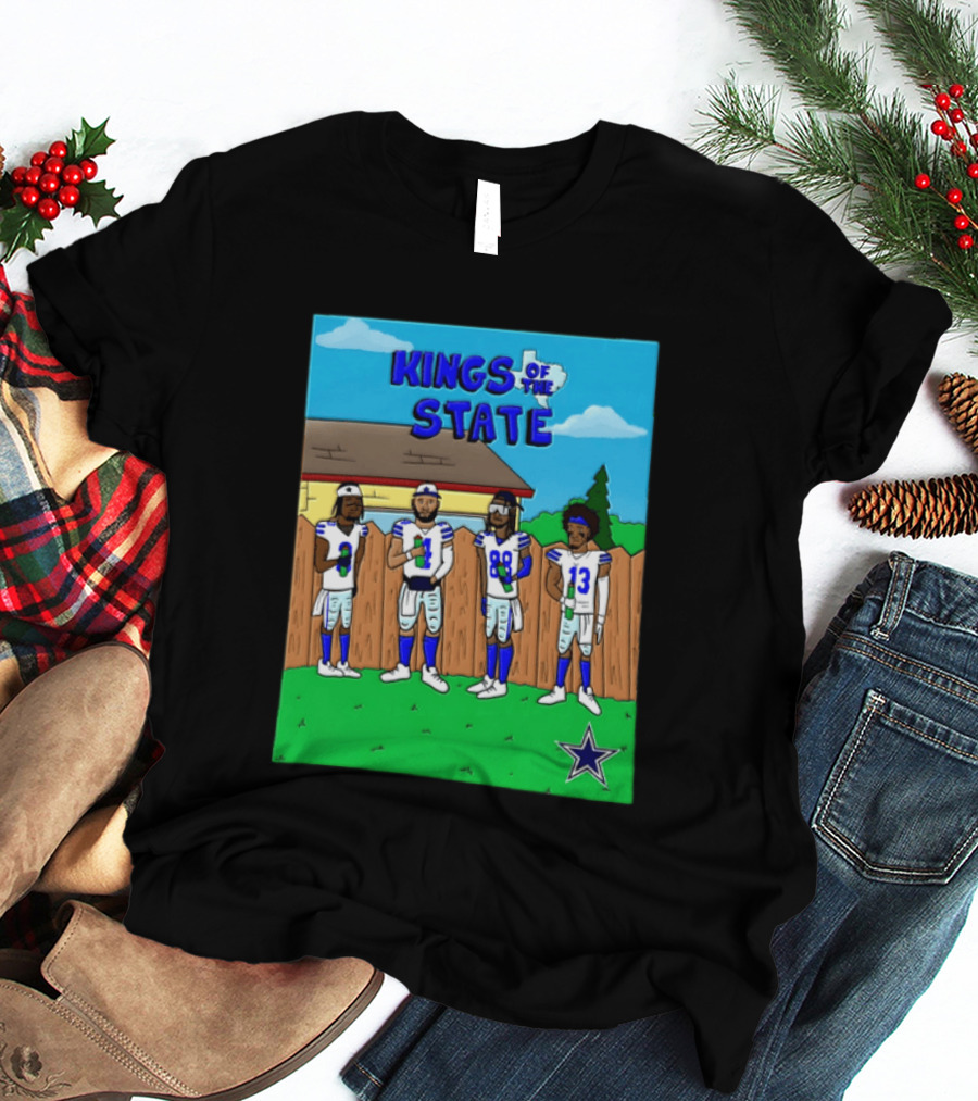 Kings Of The State Ceedee Lamb Dak Prescott Micah Parsons Dallas Cowboys Comic T-Shirt