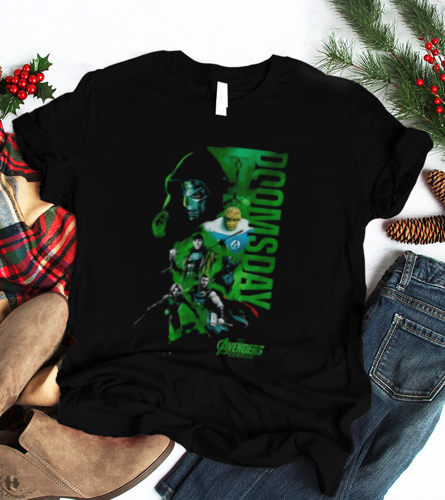 Marvel Studios Doomsday Avengers Assemble Green Toned T-Shirt