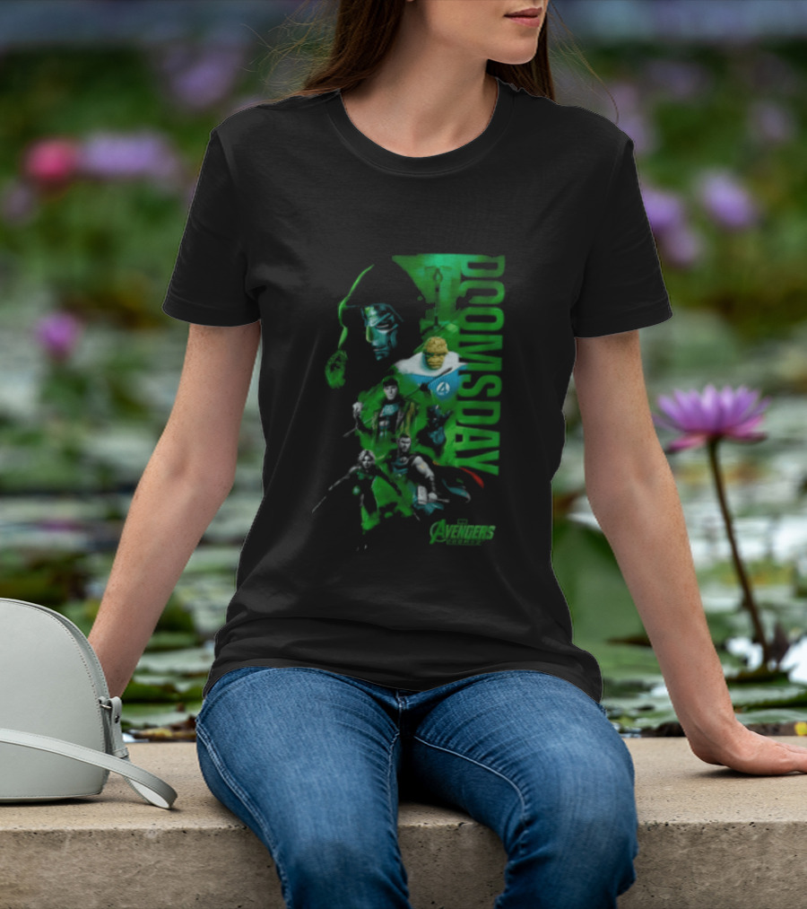 Marvel Studios Doomsday Avengers Assemble Green Toned T-Shirt