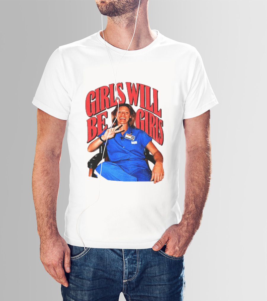 Aileen Wuornos Girls Will Be Girls Peace Sign Blue Outfit T-Shirt