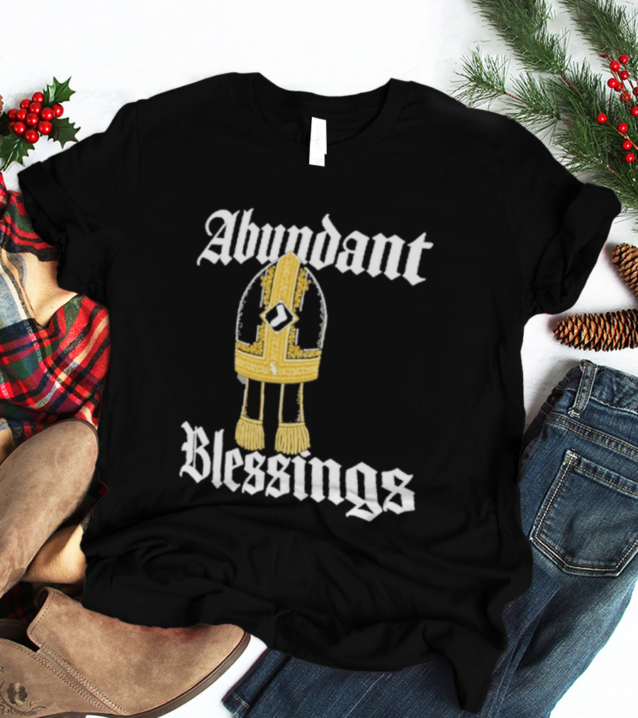 Abundant Blessings White Sox Pope Hat T-Shirt