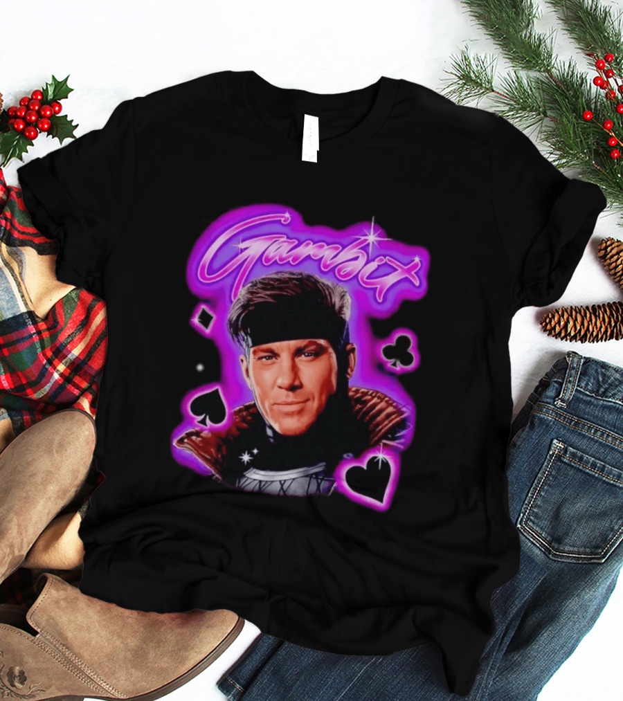 Gambit Channing Tatum Marvel Superhero X Men Cards T-Shirt