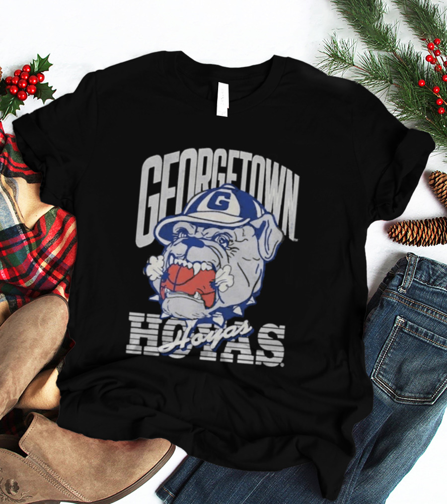 Georgetown Hoyas Vintage Bulldog Graphic With Classic Sports T-Shirt