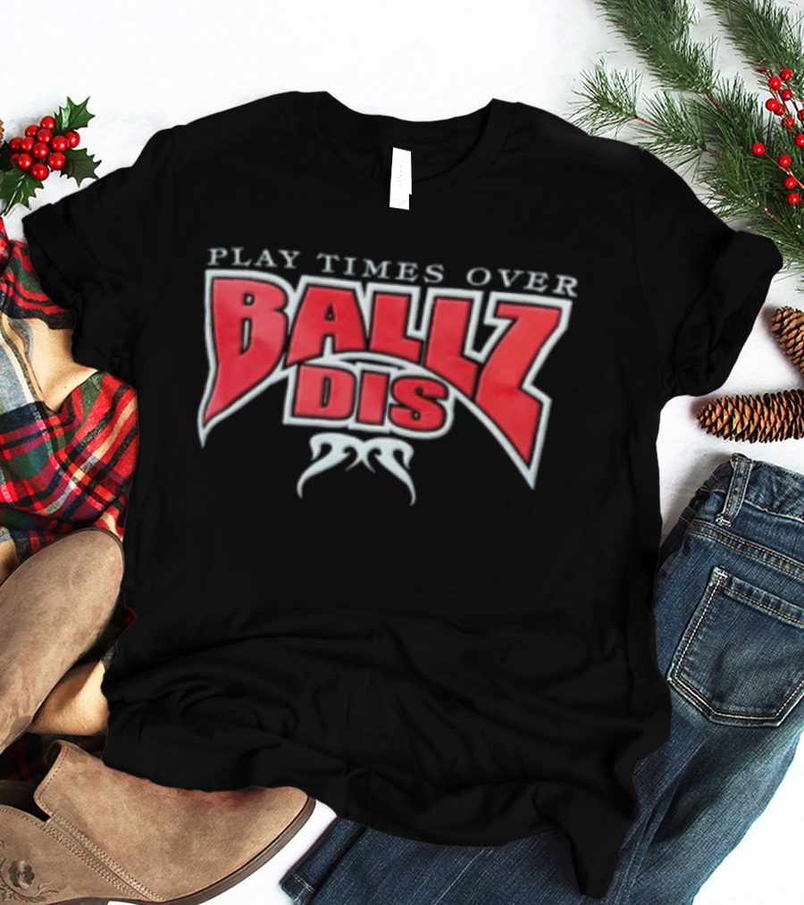 Play Times Over Ballz DIS Red Tribal T-Shirt