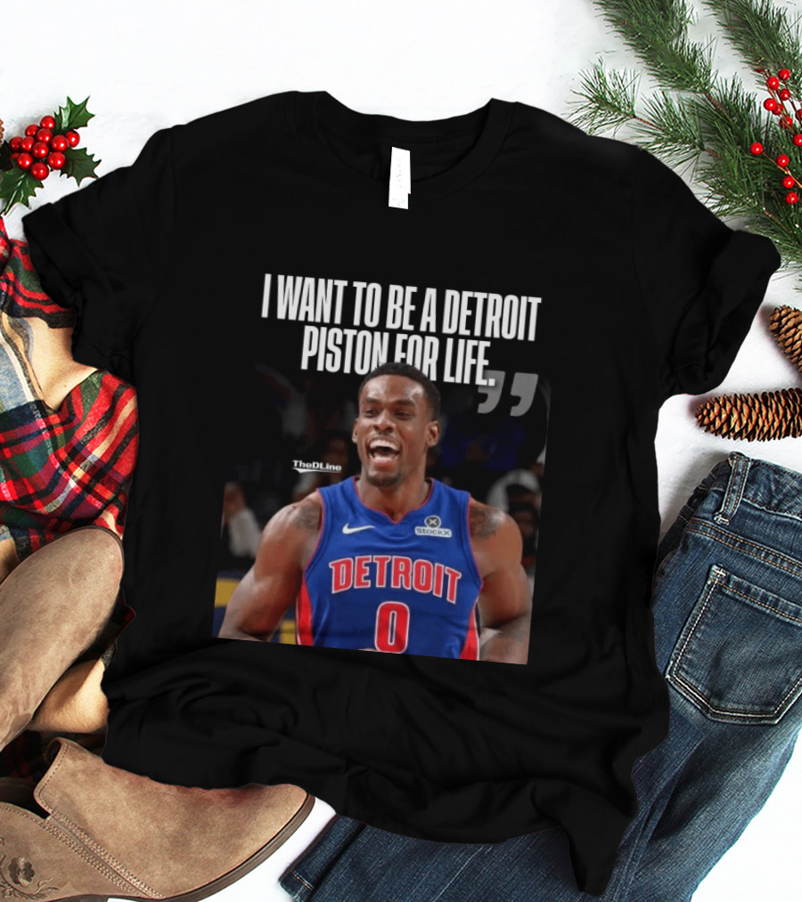 I Want To Be A Detroit Piston For Life Jalen Duren Detroit Basketball T-Shirt