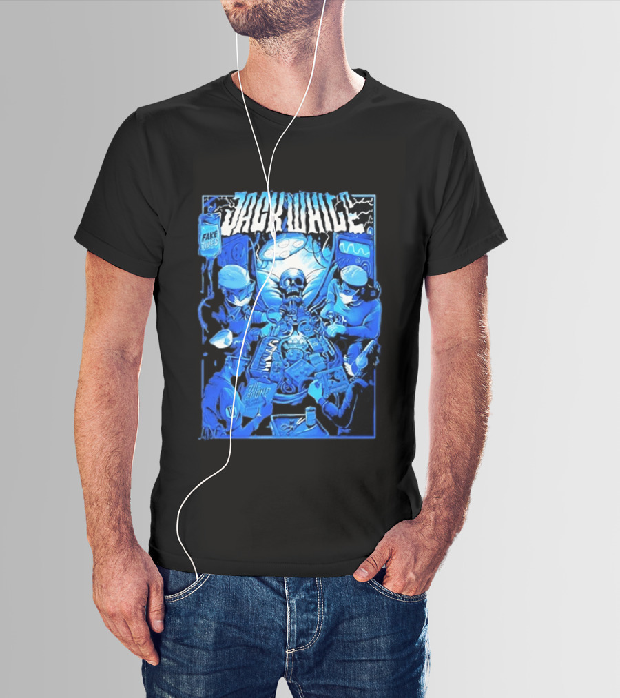 Jack White Fake Tides The Sound Rock Music Skeleton Surgeons T-Shirt