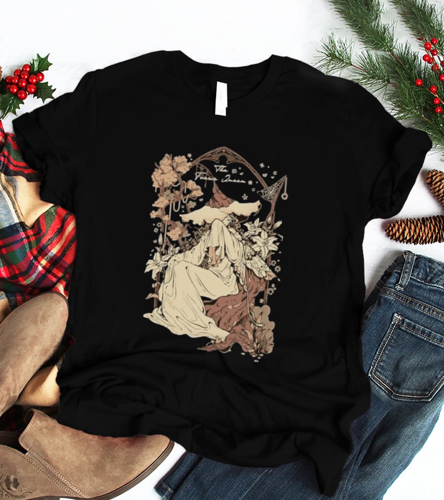 The Faerie Queen Woman With Wings Floral Arch Fantasy T-Shirt