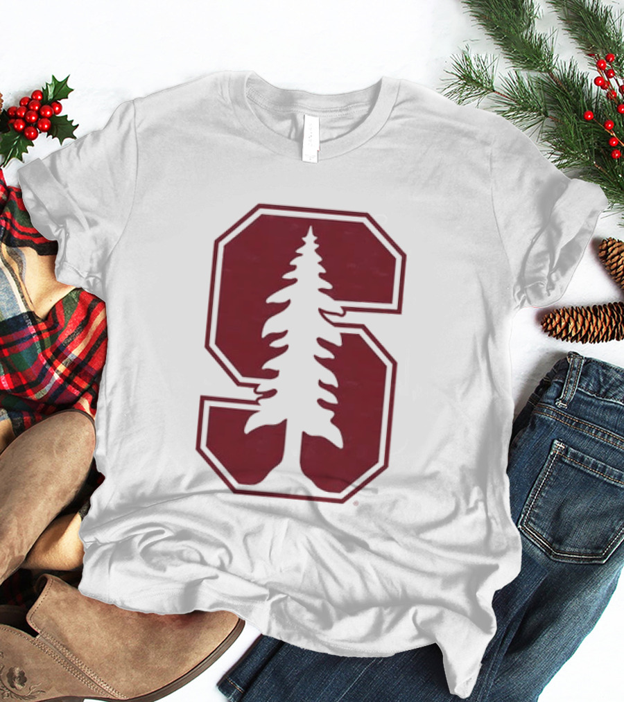 Stanford University Cardinal Block S Tree Logo NCAA T-Shirt