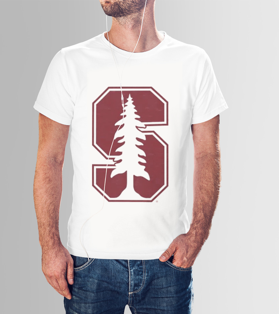 Stanford University Cardinal Block S Tree Logo NCAA T-Shirt