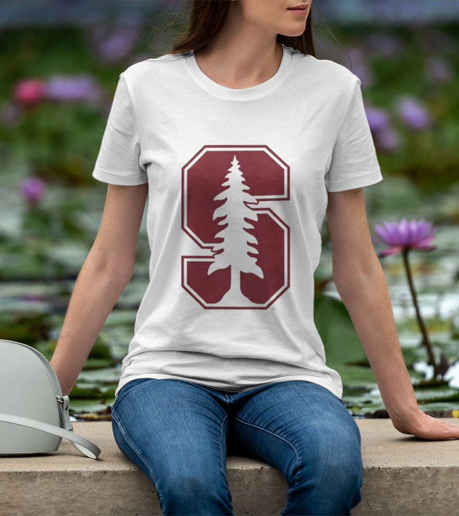Stanford University Cardinal Block S Tree Logo NCAA T-Shirt
