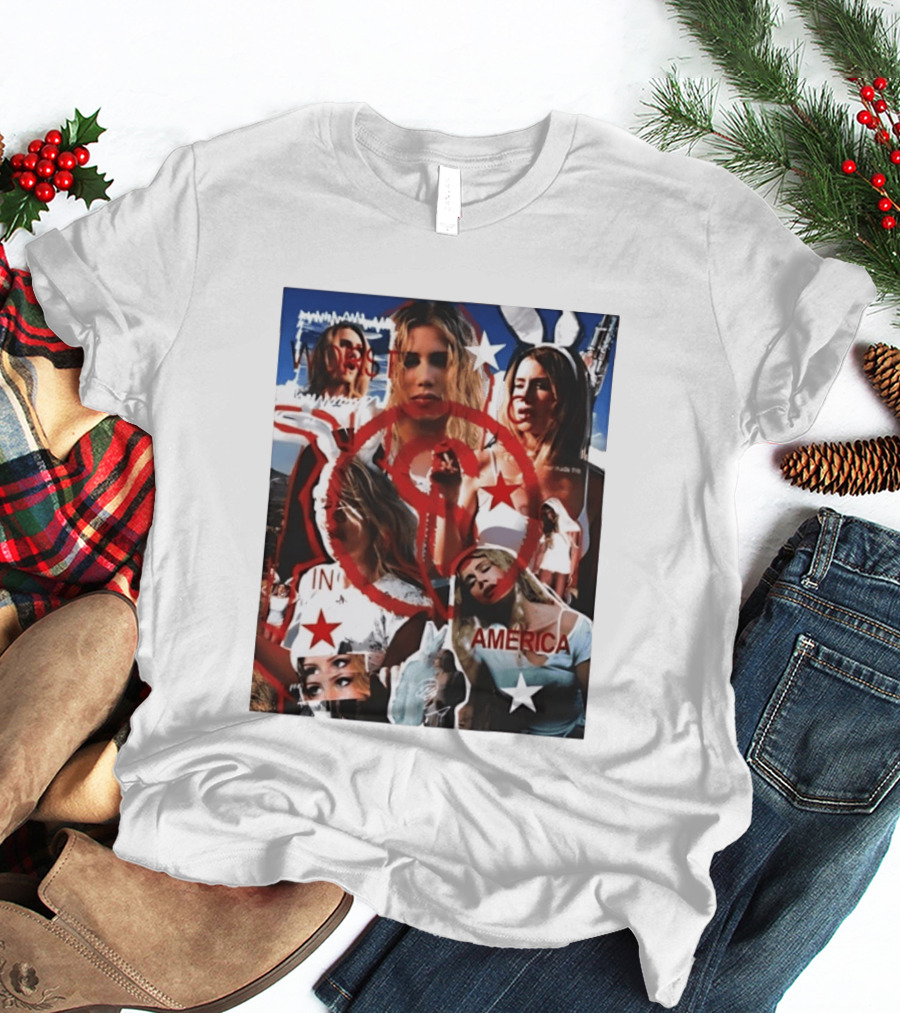 Worst In America Fashion Collage Aesthetic With Stars And Red Circle T-Shirt
