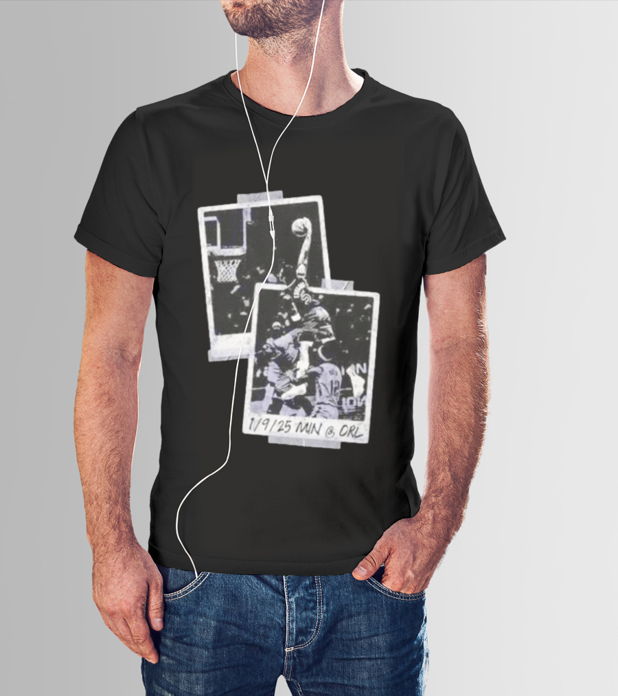 Anthony Edwards Minnesota Timberwolves Slam Dunk 1/9/25 MIN @ ORL T-Shirt