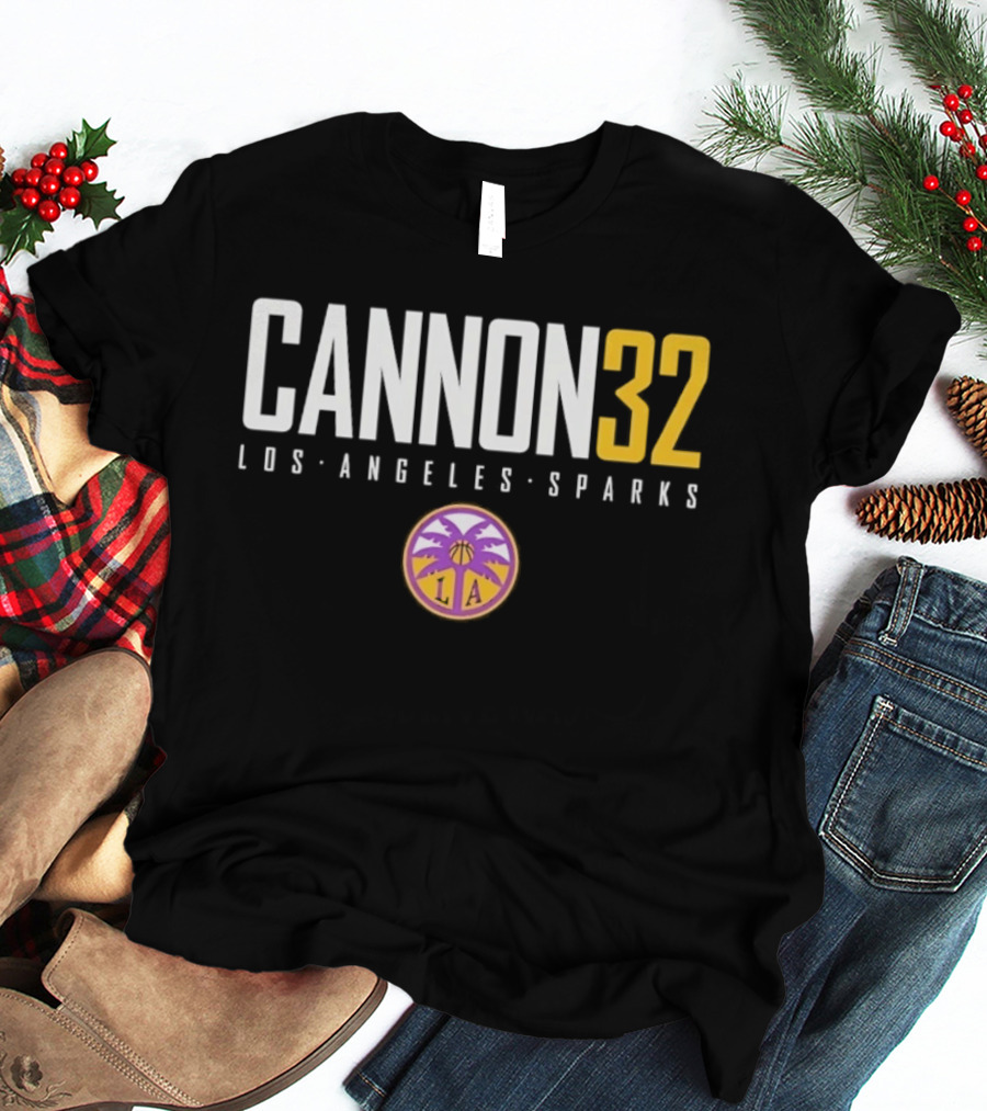 Cannon 32 Los Angeles Sparks WNBA Basketball T-Shirt