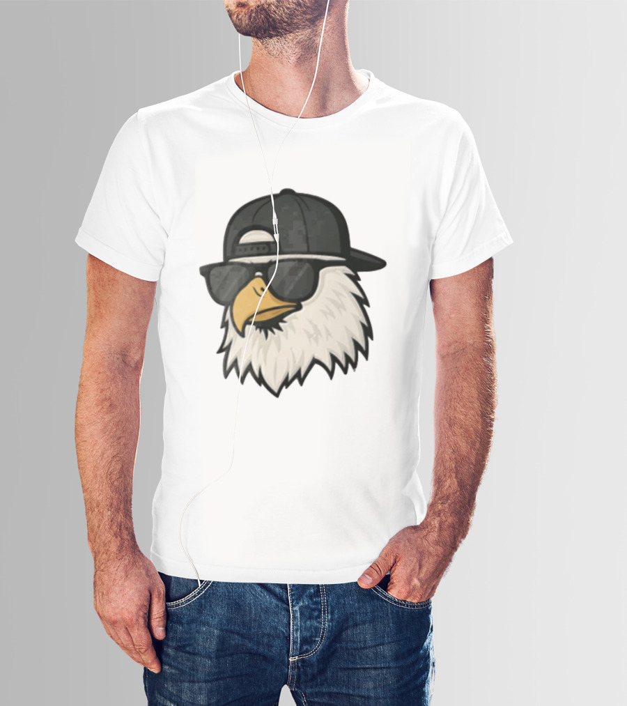 Bald Eagle Cool Sunglasses Hat T-Shirt