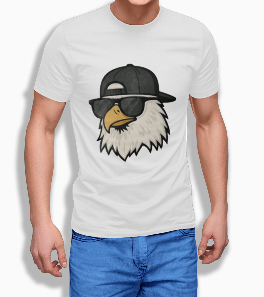 Bald Eagle Cool Sunglasses Hat T-Shirt