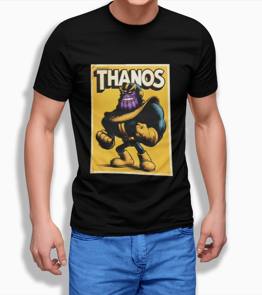 Thanos Marvel Superhero Purple Alien Villain Clenched Fist T-Shirt