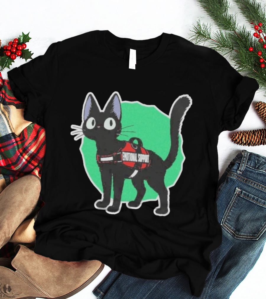 Jiji Kiki's Delivery Service Emotional Support Cat With Harness Patch T-Shirt