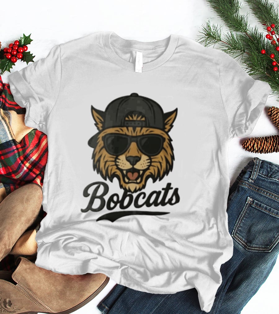 Bobcats Cool Bobcat Sunglasses Baseball Cap T-Shirt