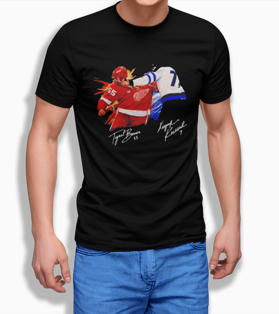 Tyrel Bauer 55 Vs Keegan Kolesar 7 Hockey Clash T-Shirt