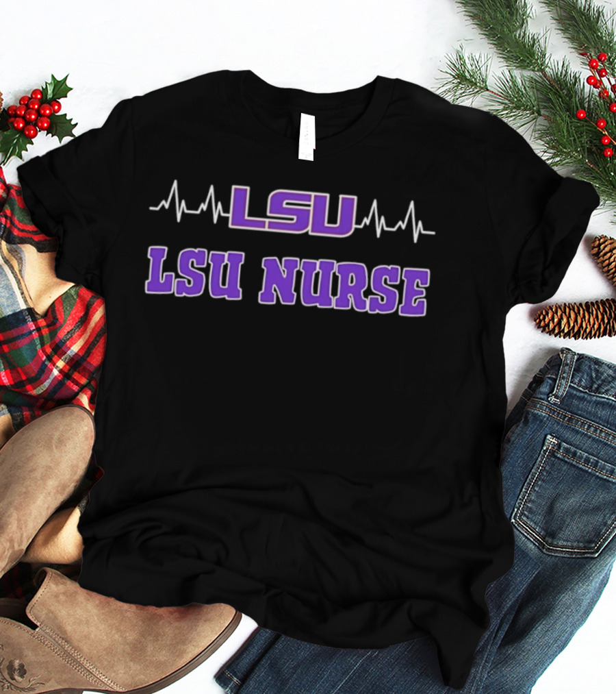 LSU Nurse Heartbeat Louisiana State University Tigers T-Shirt