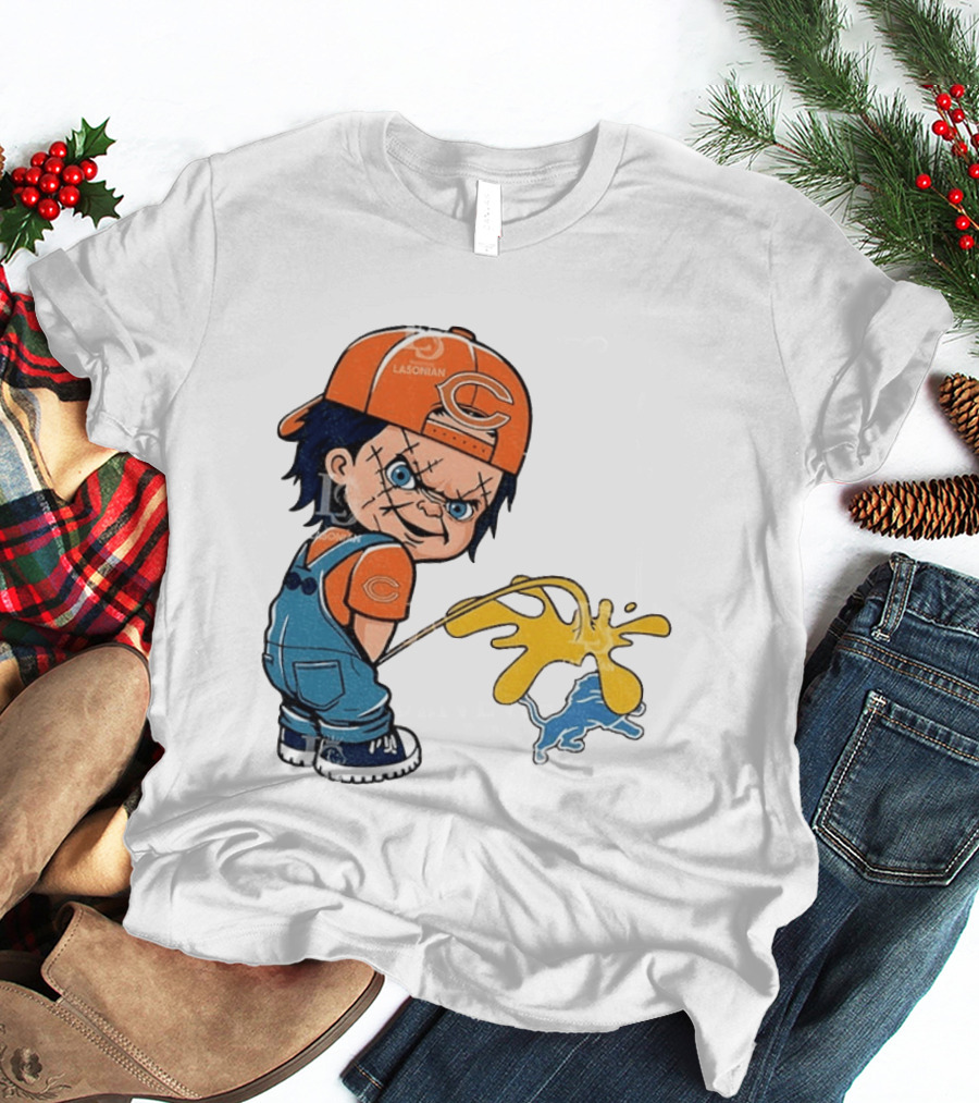 Chicago Bears Chucky Piss On Detroit Lions Rivalry Meme T-Shirt