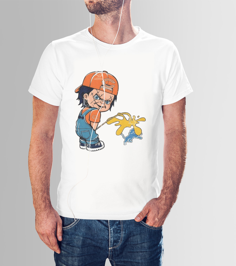 Chicago Bears Chucky Piss On Detroit Lions Rivalry Meme T-Shirt