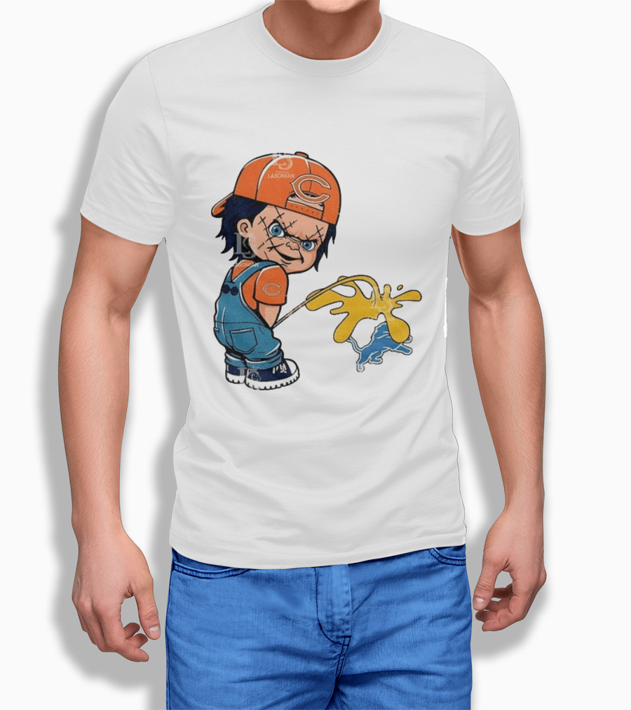 Chicago Bears Chucky Piss On Detroit Lions Rivalry Meme T-Shirt