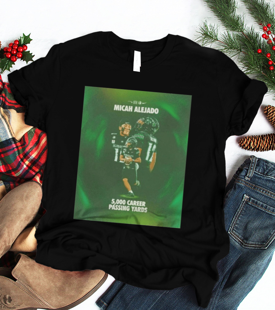 Micah Alejado 5000 Career Passing Yards Honolulu Football T-Shirt
