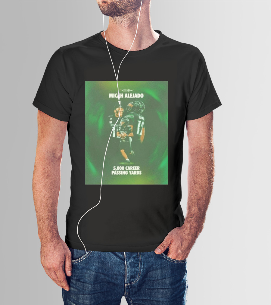 Micah Alejado 5000 Career Passing Yards Honolulu Football T-Shirt