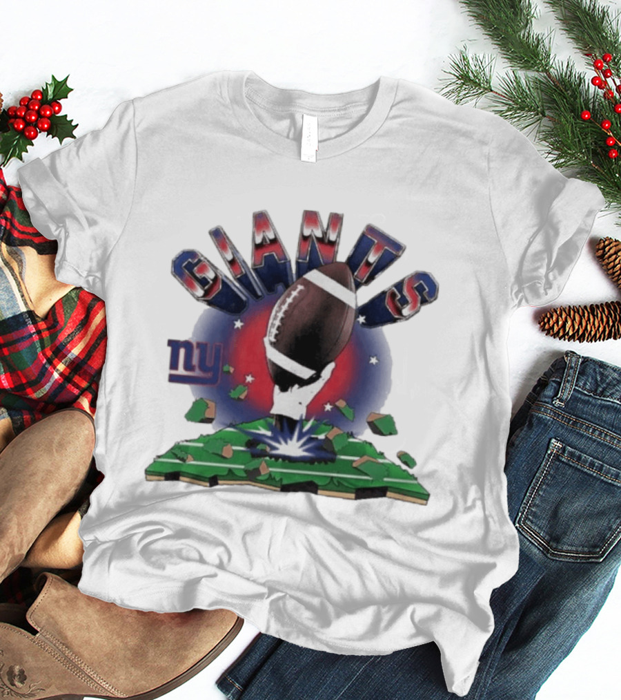 New York Giants 2026 Explode Clubhouse Football Hand Stars Ny T-Shirt