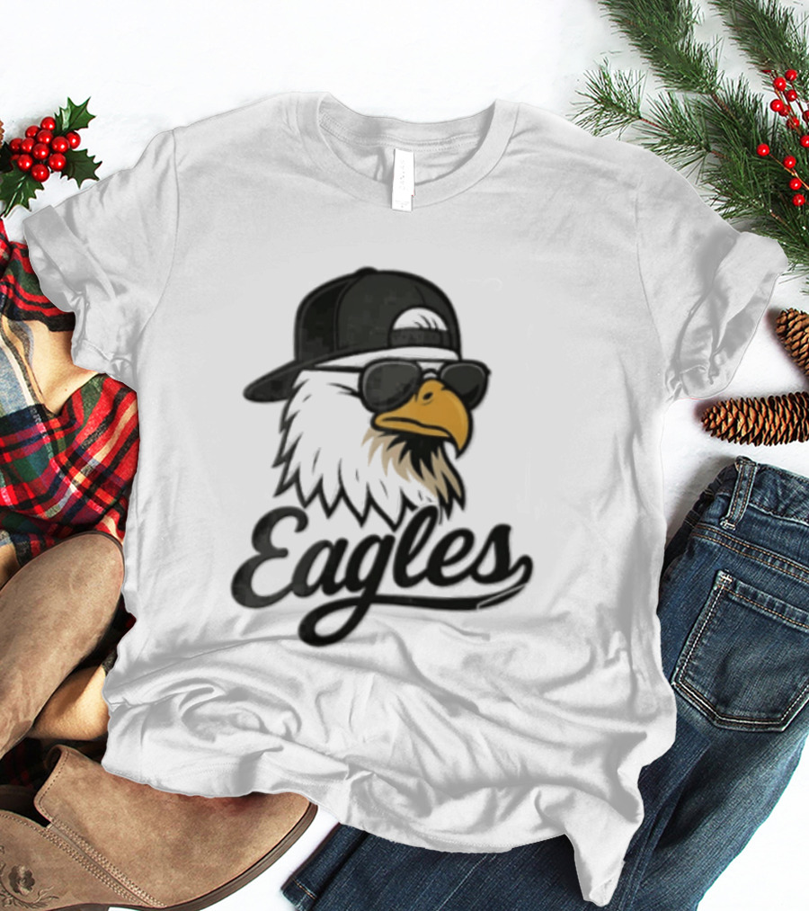 Philadelphia Eagles Eagle Sunglasses Baseball Cap Sports Fan T-Shirt