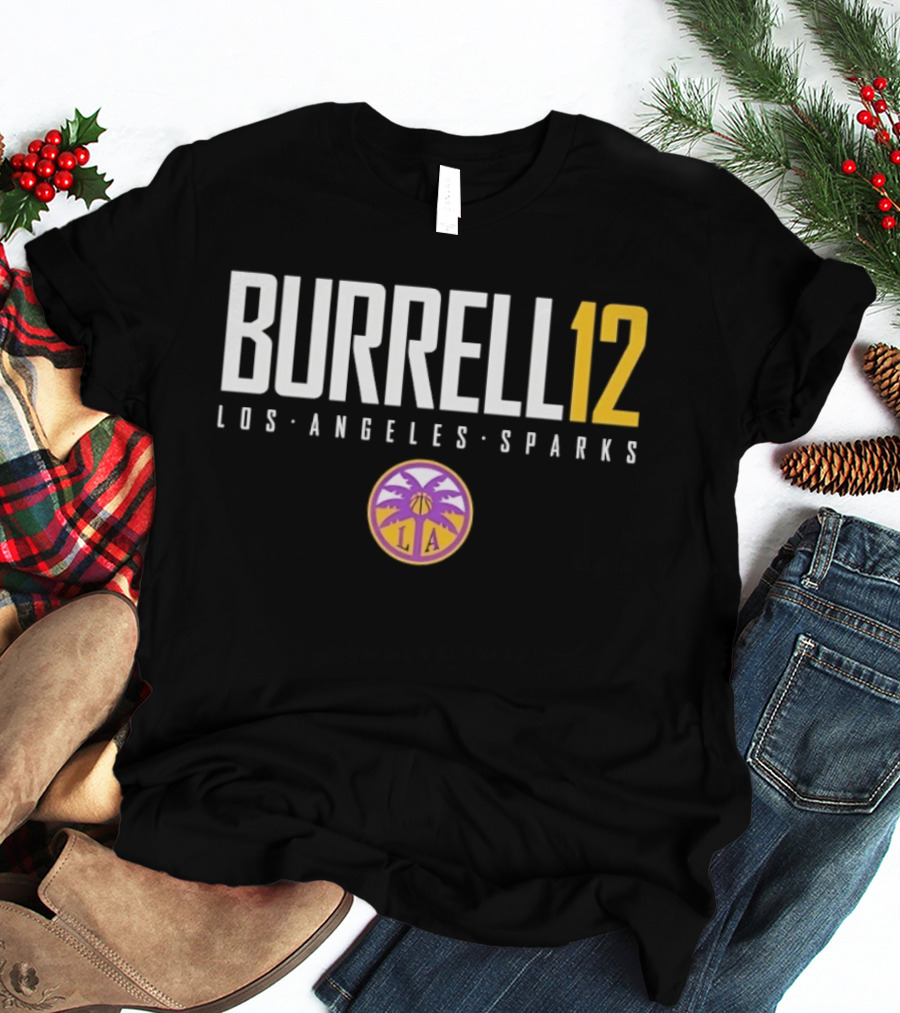 Burrell 12 Los Angeles Sparks WNBA Basketball T-Shirt