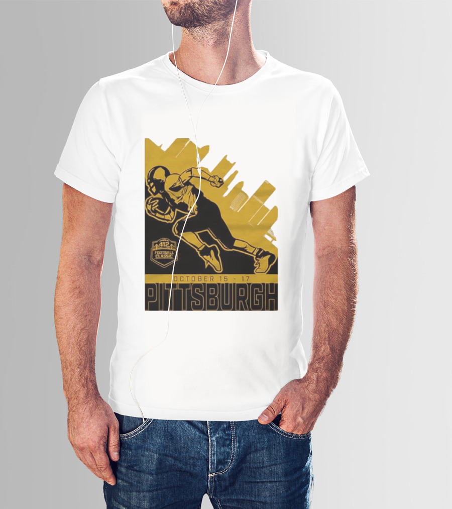 Pittsburgh 412 Football Classic October 15 17 Running Player T-Shirt
